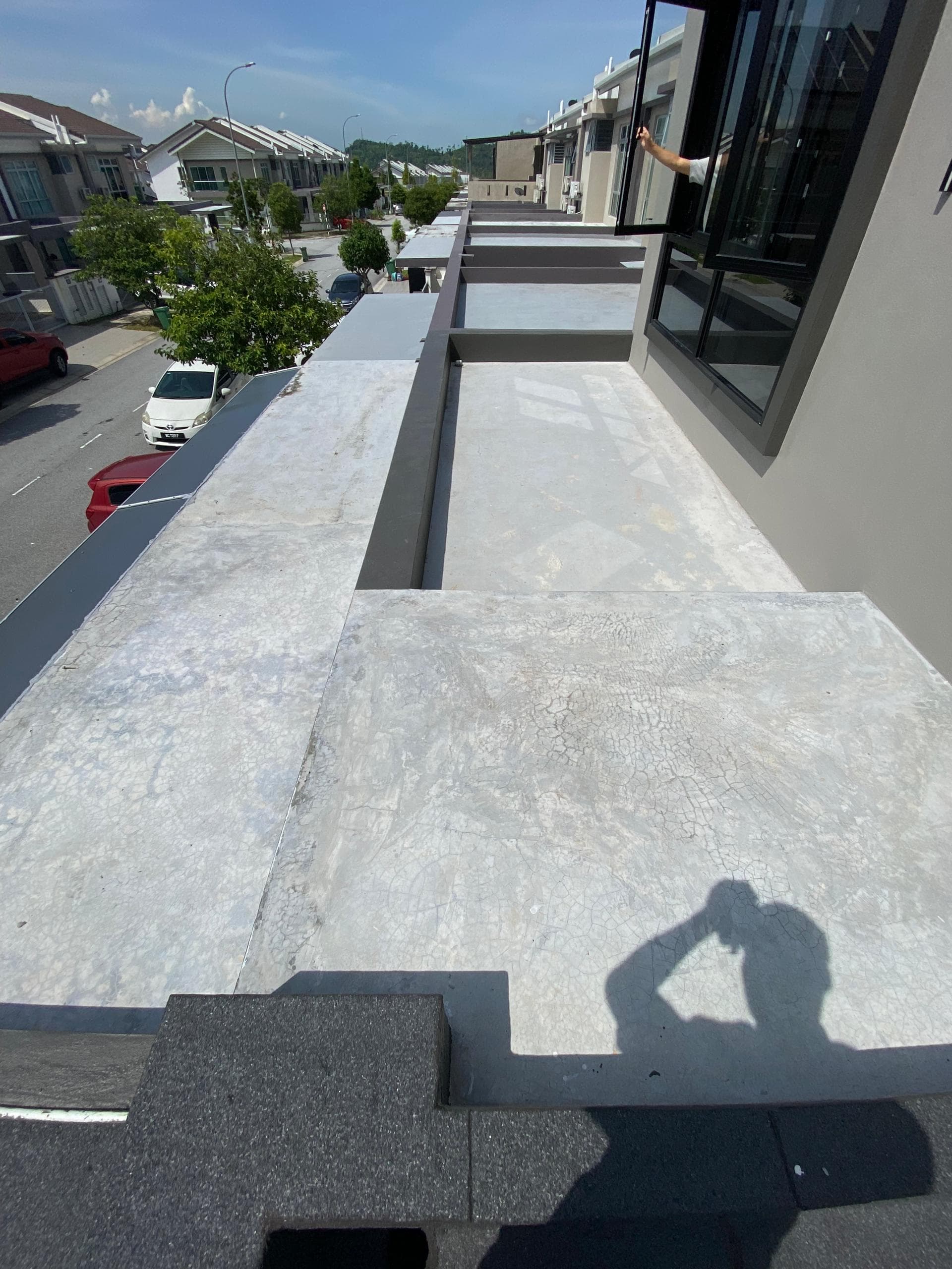 Car porch 2 – torch on system (mineral membrane) – before work