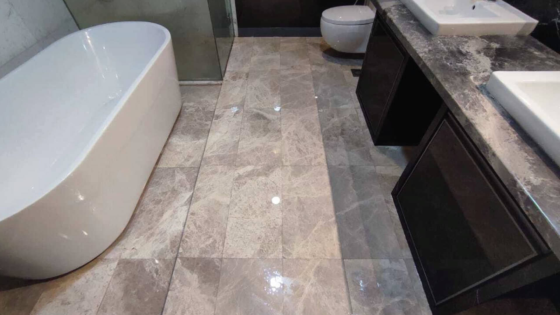 Bathroom 2 – torch on system (sand membrane) – after work