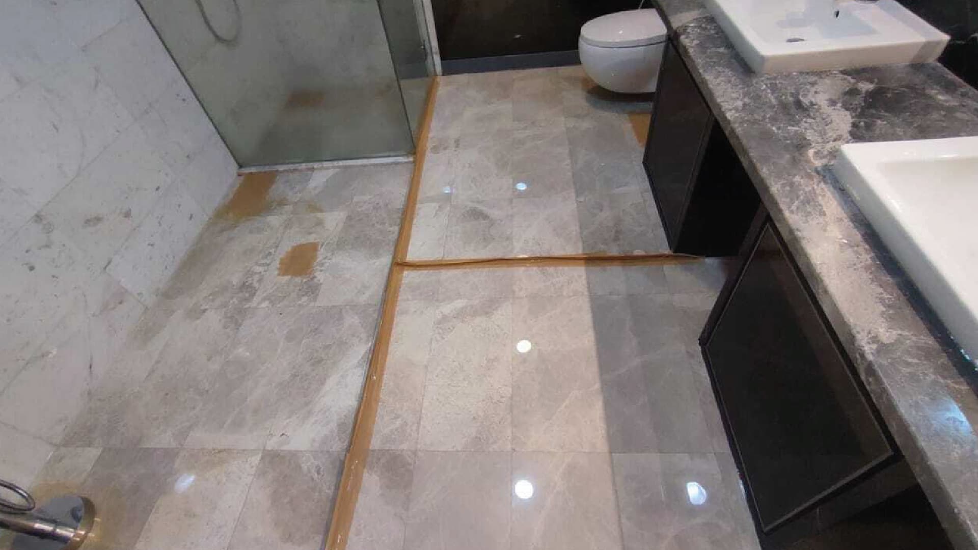 Bathroom 2 – torch on system (sand membrane) – before work