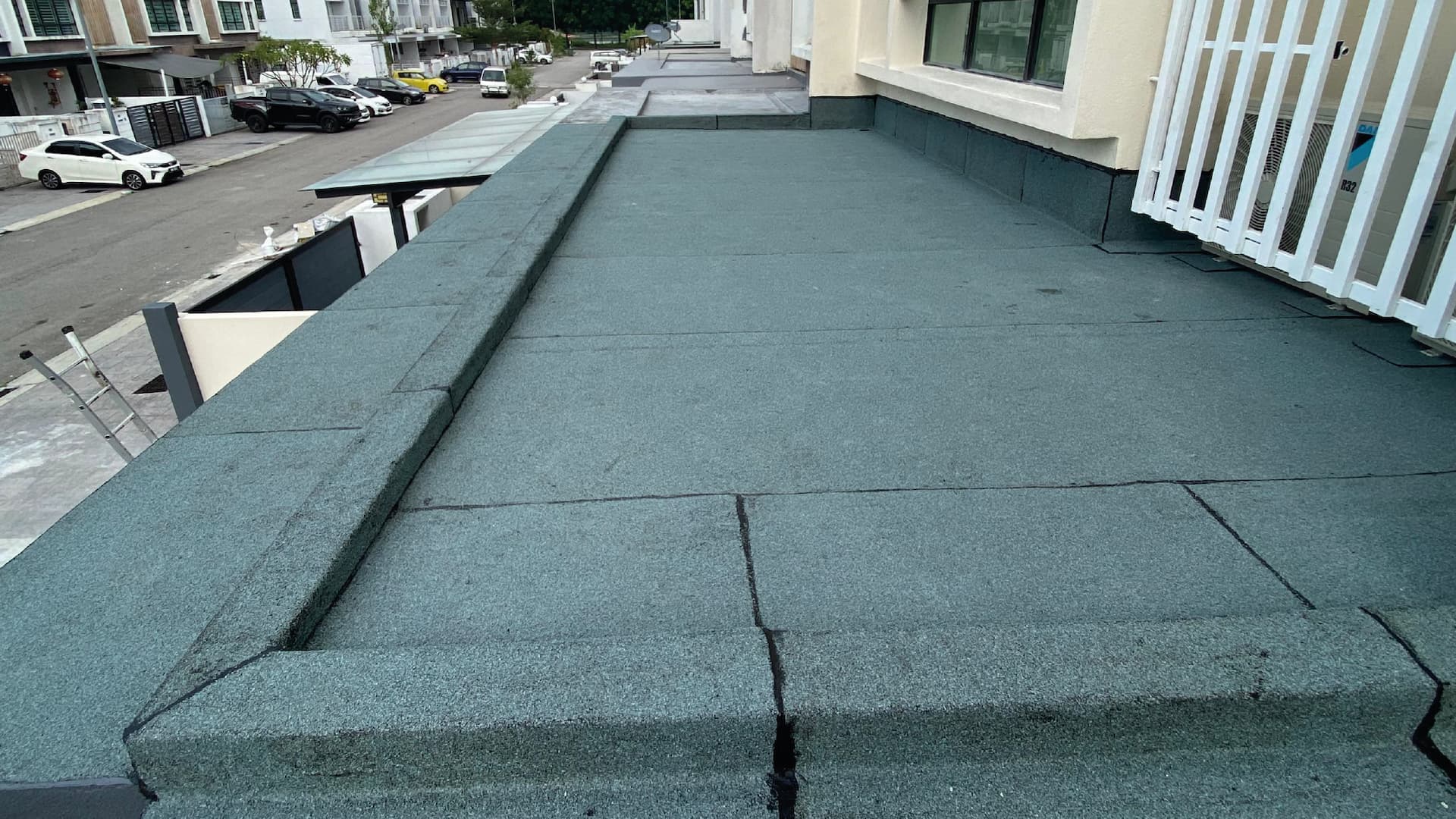 Car porch 3 – torch on system (mineral membrane) – after work