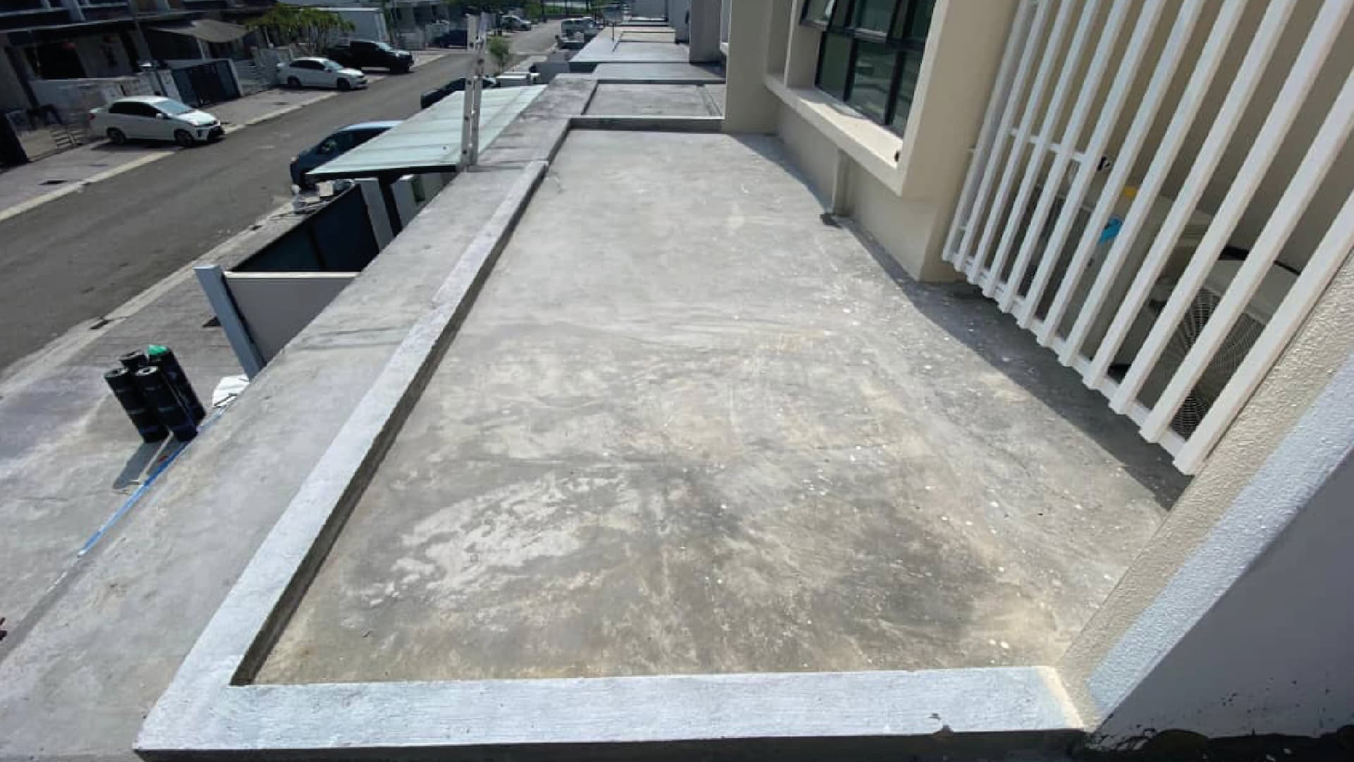 Car porch 3 – torch on system (mineral membrane) – before work