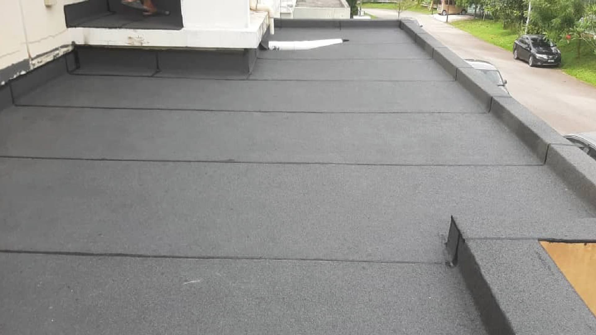 Car porch 4 – torch on system (mineral membrane) – after work