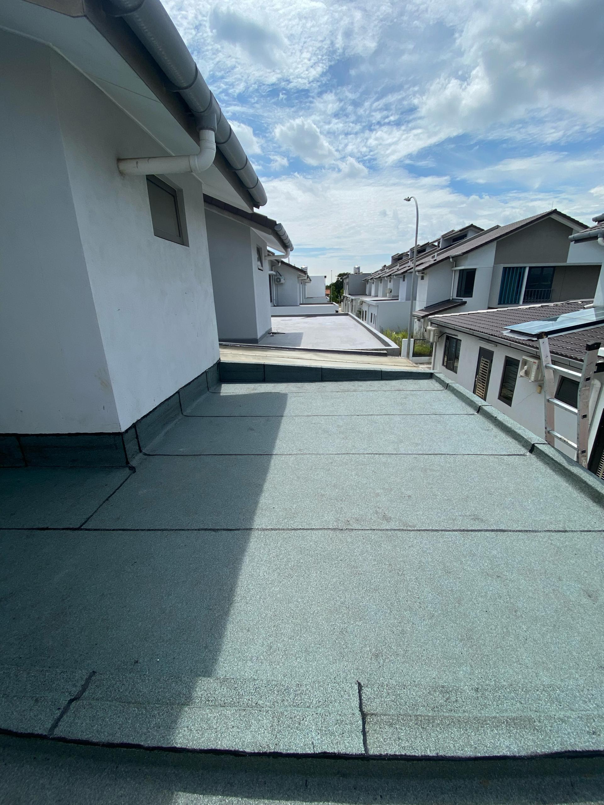 Kitchen slab 1 – torch on system (mineral membrane) – after work