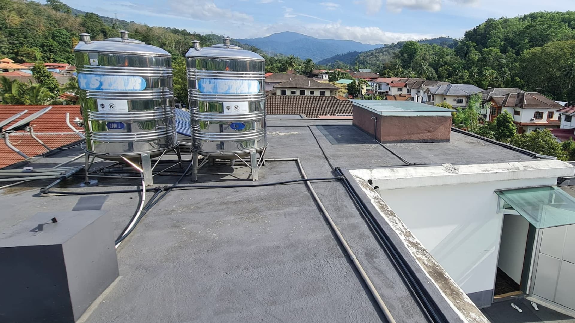 Rooftop 3 torch on system (mineral membrane) – before work